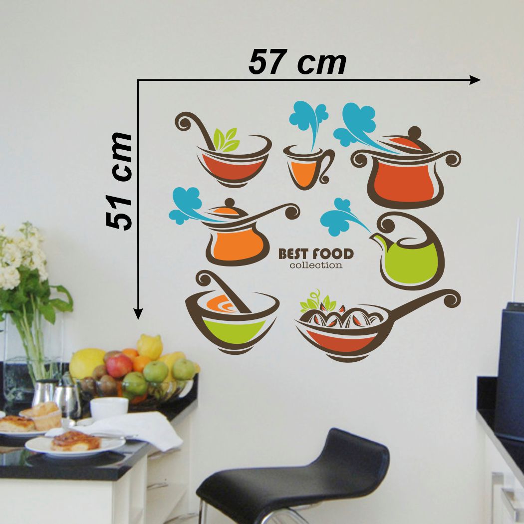 Homexa Decor | Cooking Collection Design Wall Sticker (Size 57x51 cm)