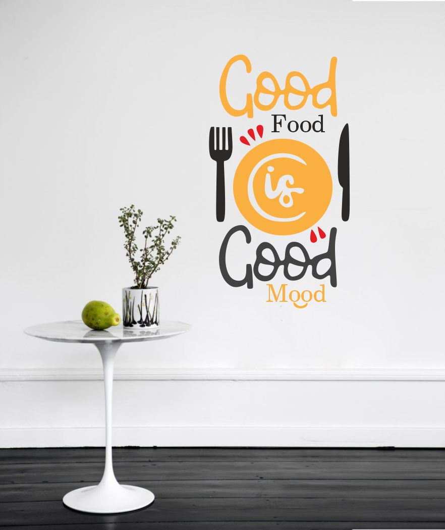 Homexa Decor | Good Food Kitchen Design Wall Sticker (Size 31x56 cm)