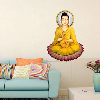 Homexa Decor | Lord Buddha Design Wall Sticker (Size 41x56 cm)