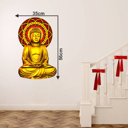 Homexa Decor | Lord Buddha Design Wall Sticker (Size 35x56 cm)