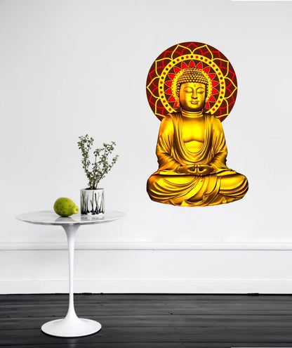 Homexa Decor | Lord Buddha Design Wall Sticker (Size 35x56 cm)