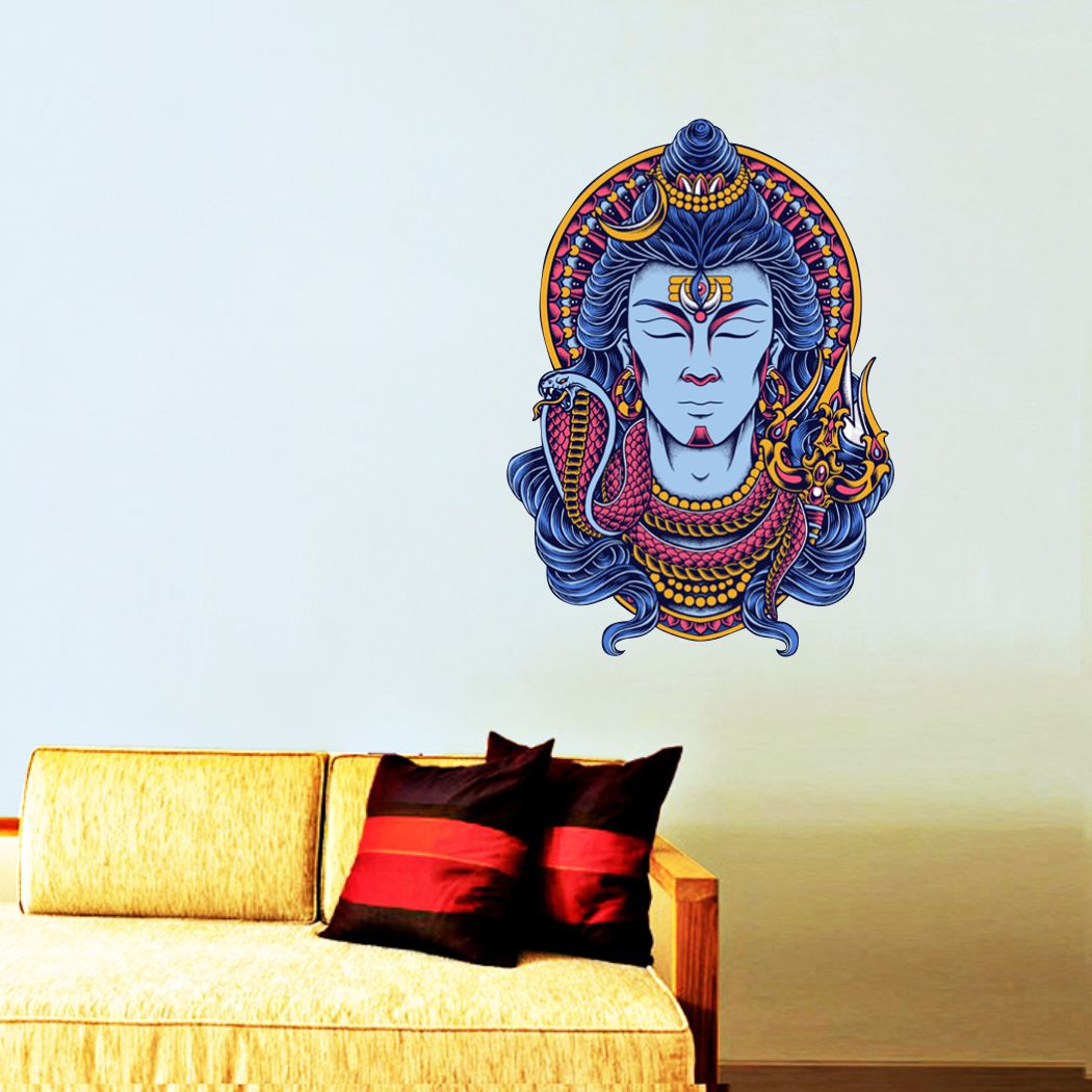 Homexa Decor | Lord Shiva Design Wall Sticker (Size 42x58 cm)