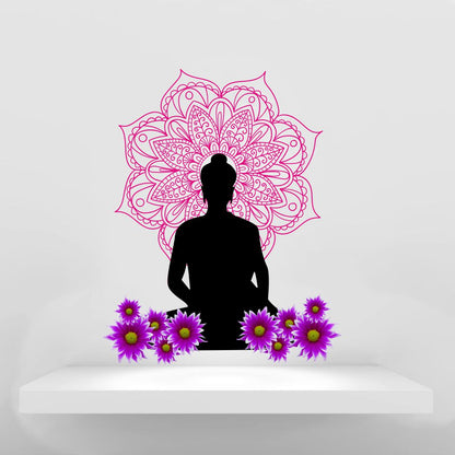 Homexa Decor | Lord Buddha Design Wall Sticker (Size 45x55 cm)