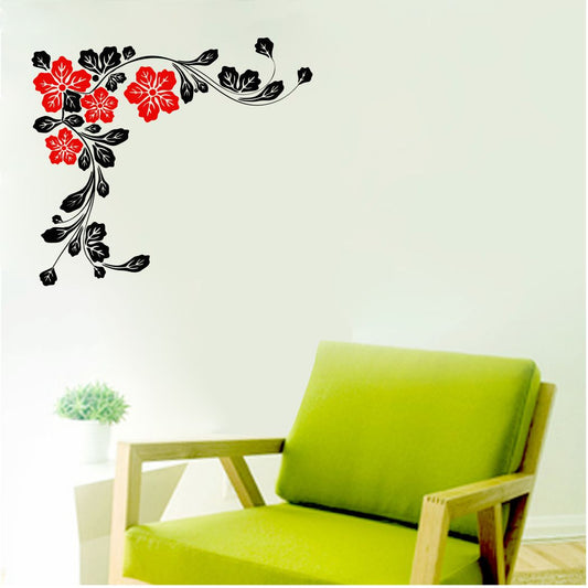 Homexa Decor | Beautiful Flower Design Wall Sticker (Size 76x67 cm)