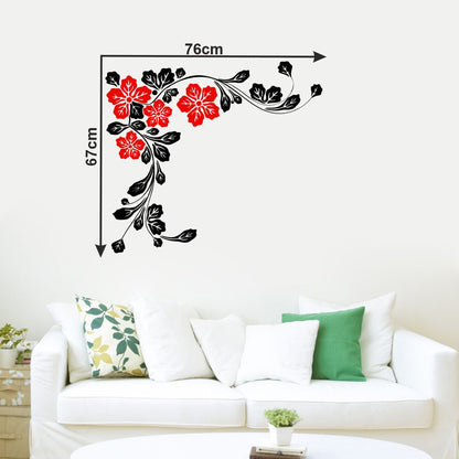 Homexa Decor | Beautiful Flower Design Wall Sticker (Size 76x67 cm)