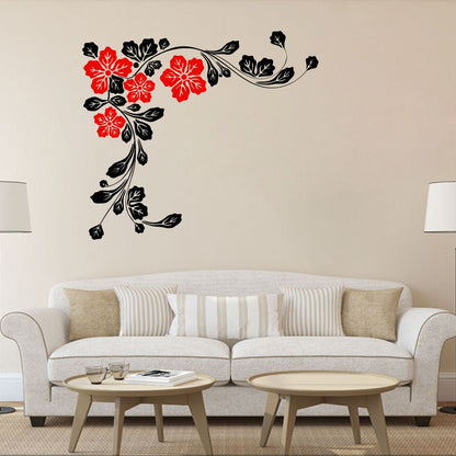 Homexa Decor | Beautiful Flower Design Wall Sticker (Size 76x67 cm)