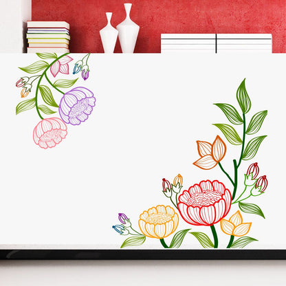 Homexa Decor | Beautiful Flower Design Wall Sticker (Size 58x58 cm)