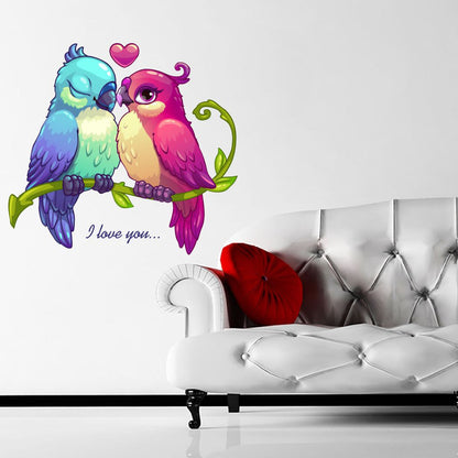 Homexa Decor | Birds Love Couple Design Wall Sticker (Size 56x52 cm)