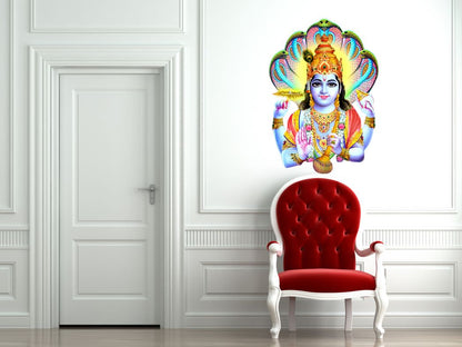 Homexa Decor | Shree Krishna Design Wall Sticker (Size 40X57 cm)