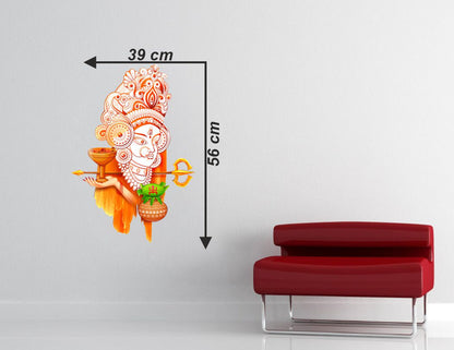 Homexa Decor | Durga maa Design Wall Sticker (Size 39x56 cm)