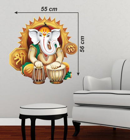 Homexa Decor | Shree Lord Ganesha Ganpati ji Wall Sticker (Size 55x56 cm)