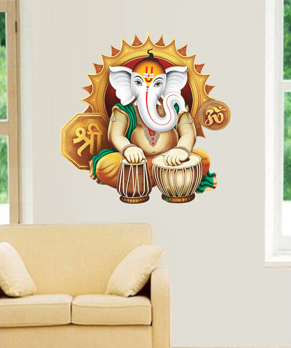 Homexa Decor | Shree Lord Ganesha Ganpati ji Wall Sticker (Size 55x56 cm)