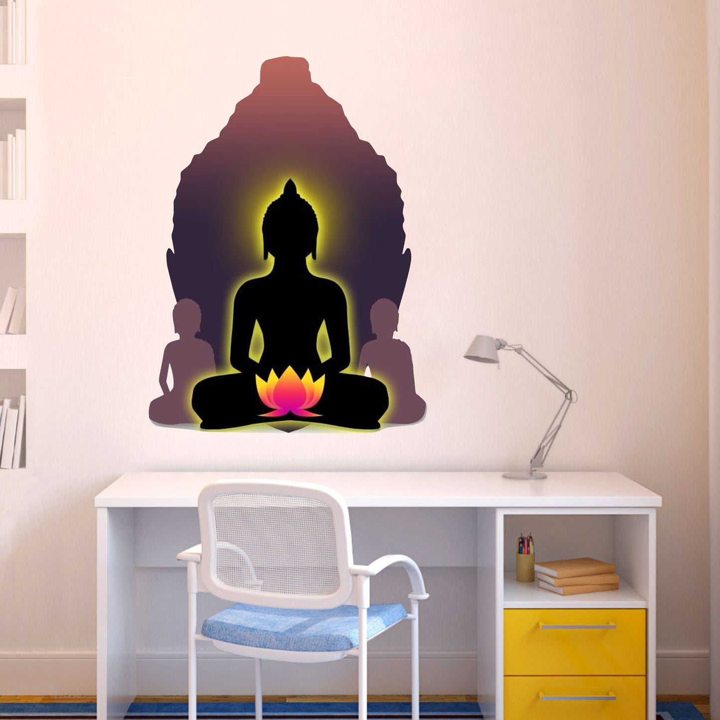 Homexa Decor | Lord Buddha Design Wall Sticker (Size 40x54 cm)