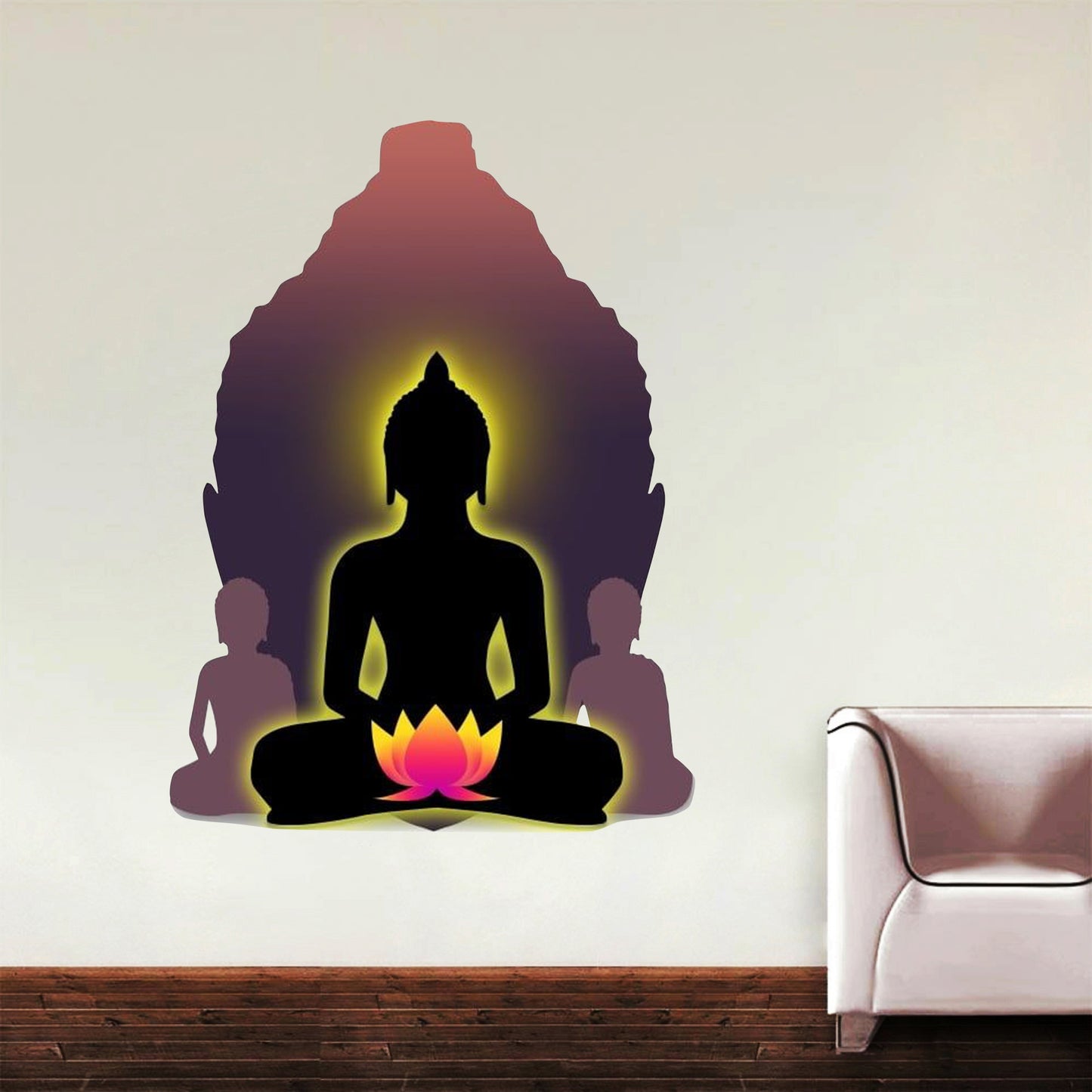 Homexa Decor | Lord Buddha Design Wall Sticker (Size 40x54 cm)