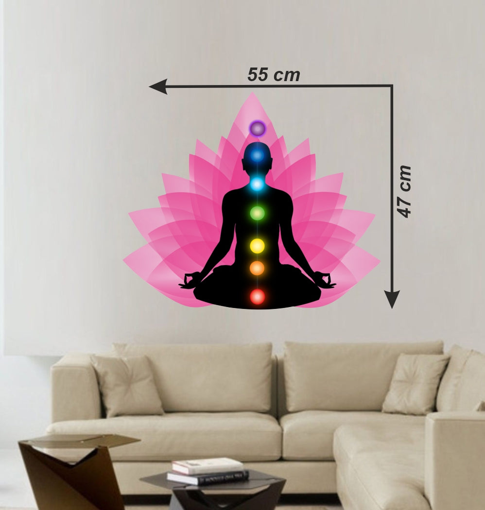 Homexa Decor | Lord Buddha Design Wall Sticker (Size 55X47 cm)