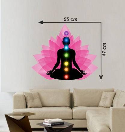 Homexa Decor | Lord Buddha Design Wall Sticker (Size 55X47 cm)