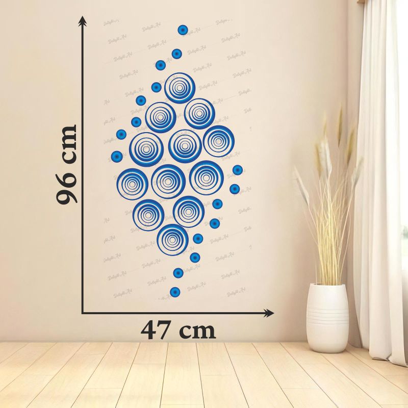 Homexa Decor | Round Circle Shape Design Wall Sticker (Size 47 x 98 cm)