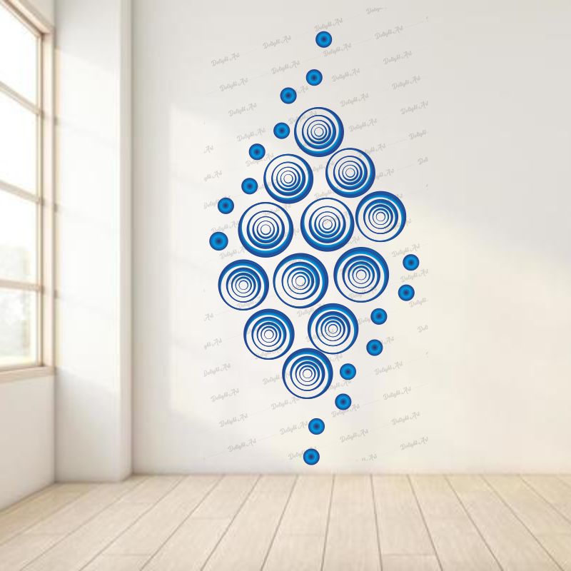 Homexa Decor | Round Circle Shape Design Wall Sticker (Size 47 x 98 cm)