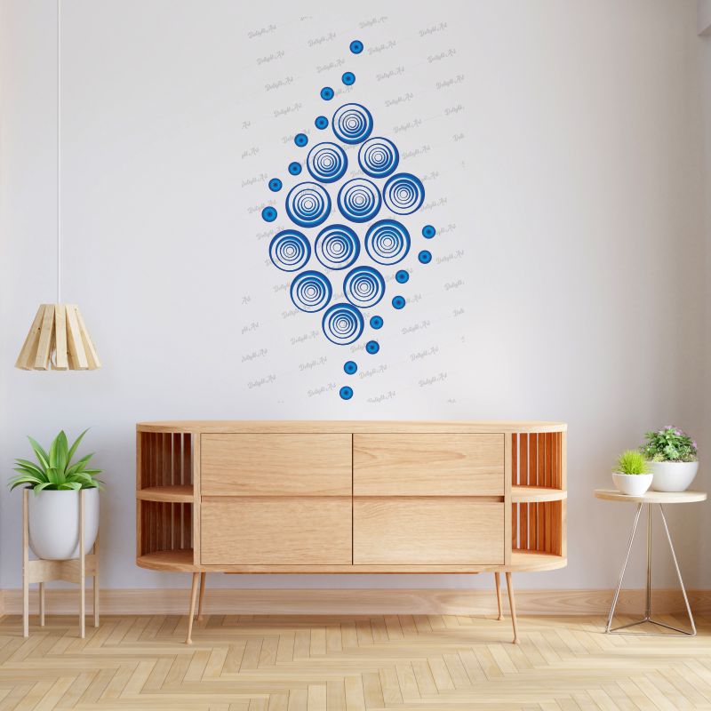 Homexa Decor | Round Circle Shape Design Wall Sticker (Size 47 x 98 cm)