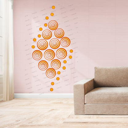 Homexa Decor | Round Circle Shape Design Wall Sticker (Size 47 x 98 cm)