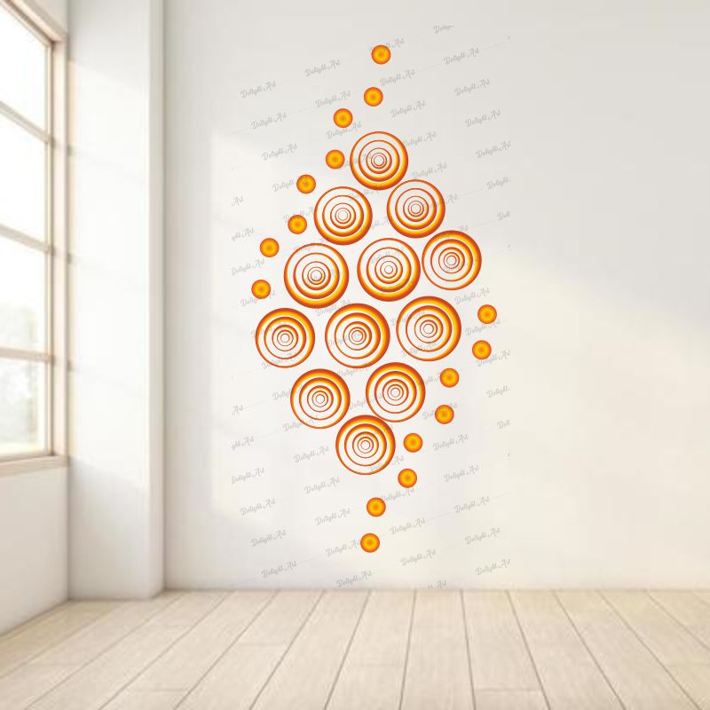 Homexa Decor | Round Circle Shape Design Wall Sticker (Size 47 x 98 cm)