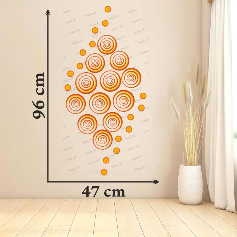 Homexa Decor | Round Circle Shape Design Wall Sticker (Size 47 x 98 cm)