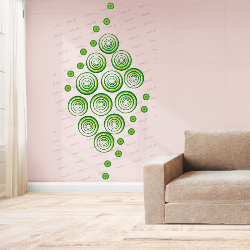 Homexa Decor | Round Circle Shape Design Wall Sticker (Size 47 x 98 cm)