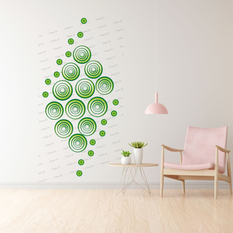 Homexa Decor | Round Circle Shape Design Wall Sticker (Size 47 x 98 cm)