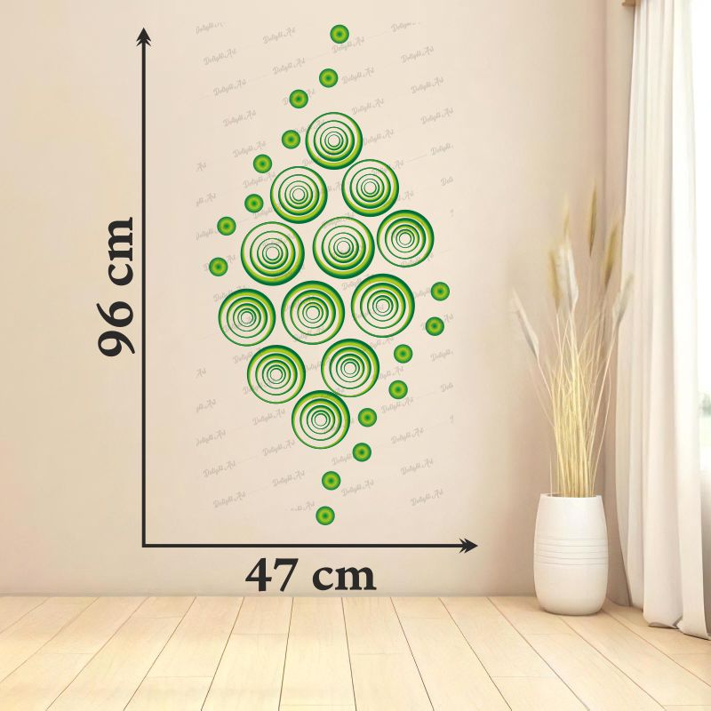 Homexa Decor | Round Circle Shape Design Wall Sticker (Size 47 x 98 cm)