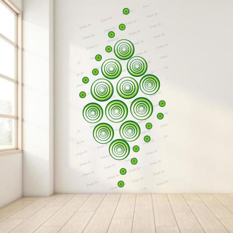 Homexa Decor | Round Circle Shape Design Wall Sticker (Size 47 x 98 cm)