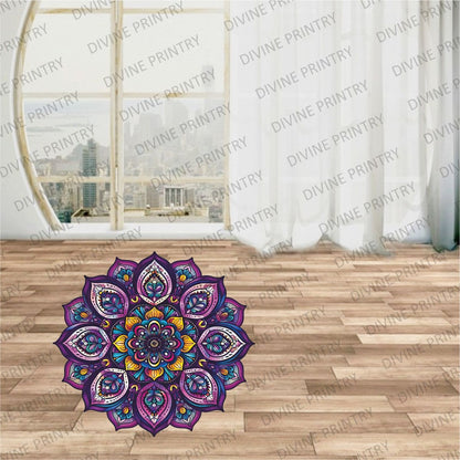 Homexa Decor | Rangoli Mandala Floor Sticker (Size 38 x 38 cm)