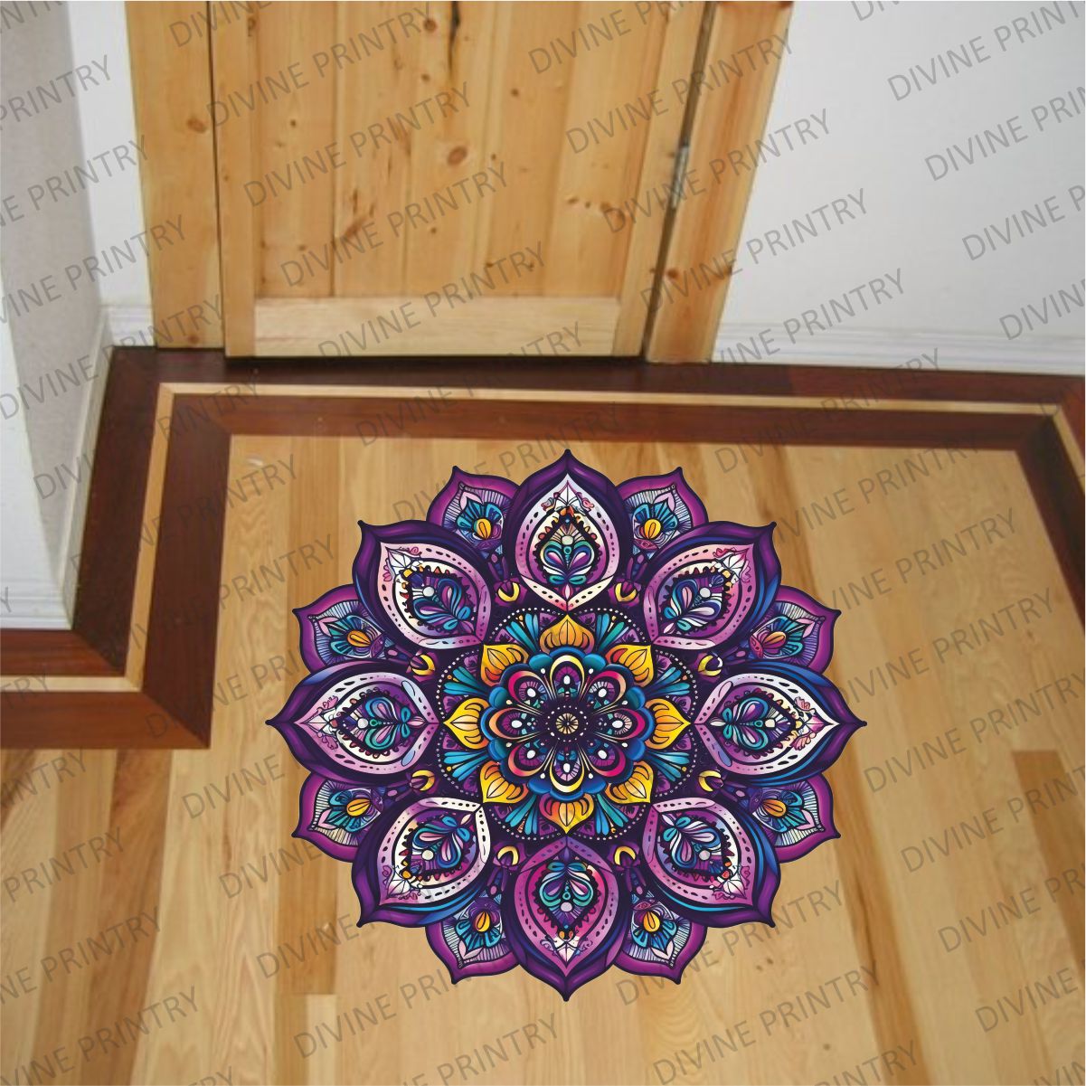 Homexa Decor | Rangoli Mandala Floor Sticker (Size 38 x 38 cm)