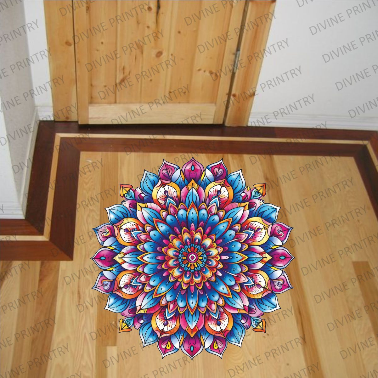 Homexa Decor | Rangoli Mandala Floor Sticker (Size 38 x 38 cm)