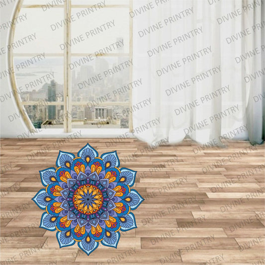 Homexa Decor | Rangoli Mandala Floor Sticker (Size 38 x 38 cm)