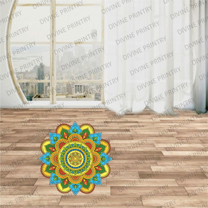 Homexa Decor | Rangoli Mandala Floor Sticker (Size 38 x 38 cm)