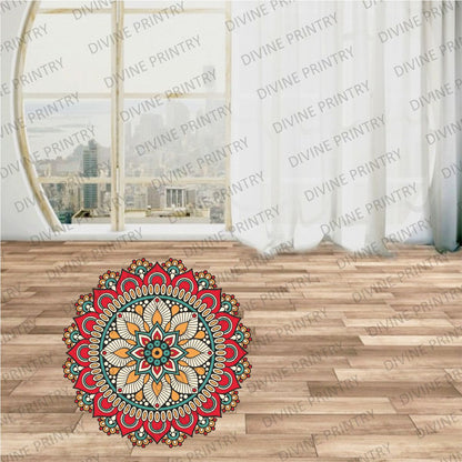 Homexa Decor | Rangoli Mandala Floor Sticker (Size 38 x 38 cm)