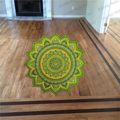 Homexa Decor | Rangoli Mandala Floor Sticker (Size 38 x 38 cm)