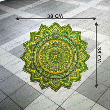 Homexa Decor | Rangoli Mandala Floor Sticker (Size 38 x 38 cm)