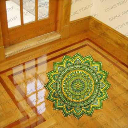 Homexa Decor | Rangoli Mandala Floor Sticker (Size 38 x 38 cm)