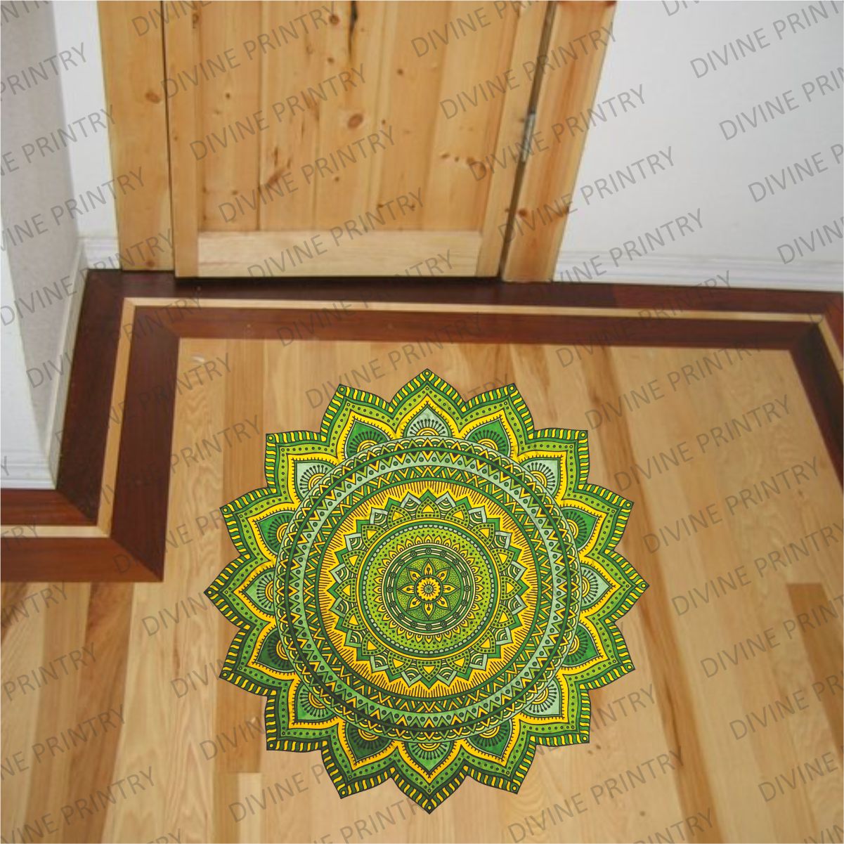 Homexa Decor | Rangoli Mandala Floor Sticker (Size 38 x 38 cm)