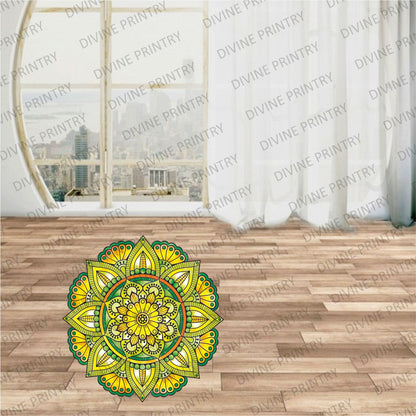 Homexa Decor | Rangoli Mandala Floor Sticker (Size 38 x 38 cm)