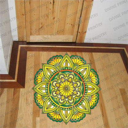 Homexa Decor | Rangoli Mandala Floor Sticker (Size 38 x 38 cm)