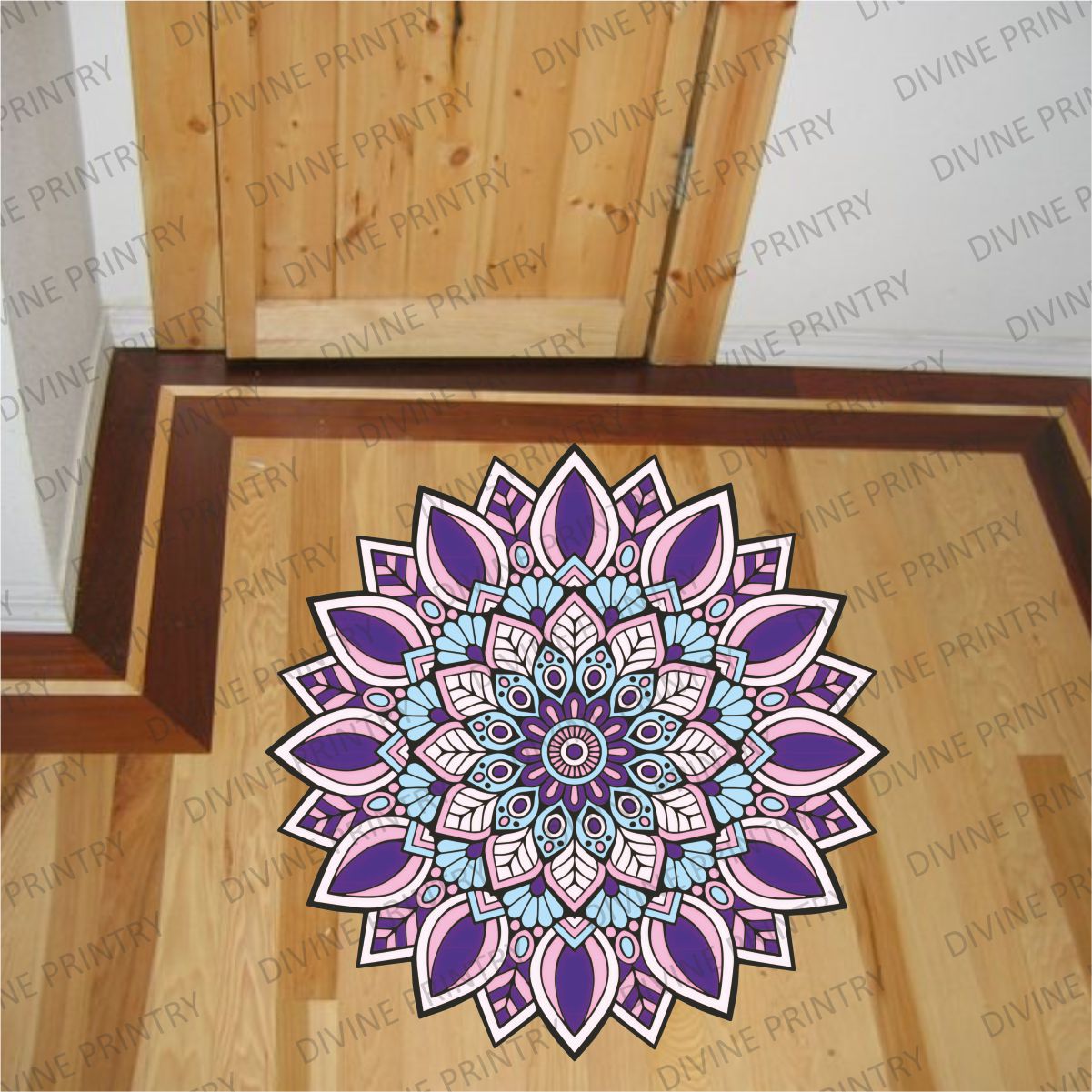 Homexa Decor | Rangoli Mandala Floor Sticker (Size 38 x 38 cm)