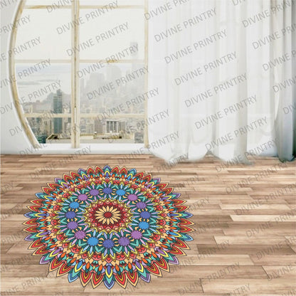 Homexa Decor | Rangoli Mandala Floor Sticker (Size 38 x 38 cm)