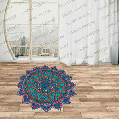 Homexa Decor | Rangoli Mandala Floor Sticker (Size 38 x 38 cm)