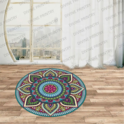 Homexa Decor | Rangoli Mandala Floor Sticker (Size 38 x 38 cm)