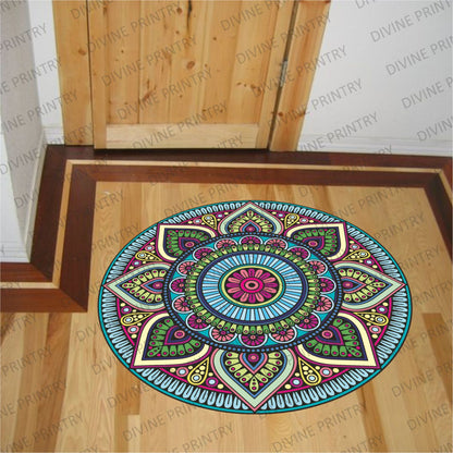 Homexa Decor | Rangoli Mandala Floor Sticker (Size 38 x 38 cm)