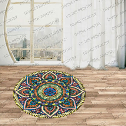 Homexa Decor | Rangoli Mandala Floor Sticker (Size 38 x 38 cm)