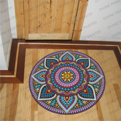 Homexa Decor | Rangoli Mandala Floor Sticker (Size 38 x 38 cm)