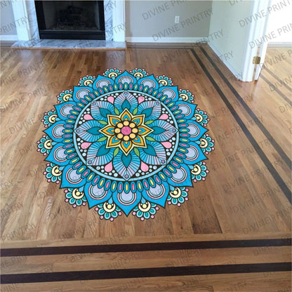 Homexa Decor | Rangoli Mandala Floor Sticker (Size 38 x 38 cm)